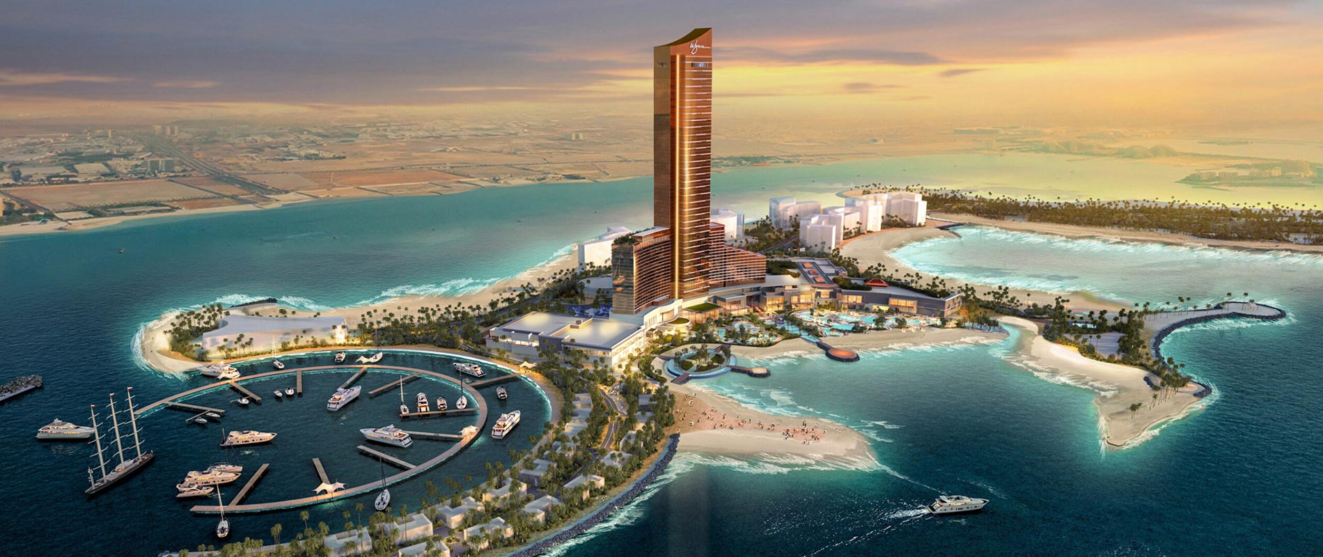 Wynn Al Marjan Island resort background